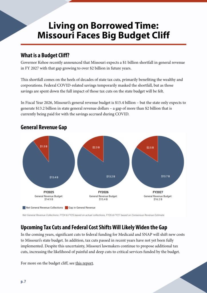 Image of page from Introduction to Missouri budget 2026. A PDF of the entire report is also available. 